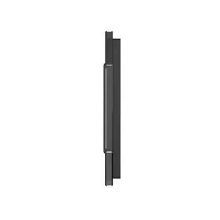 Рамка для сенсорных выключателей тройная, 3 клавиши, 1 розетка (1-2-0) чёрная